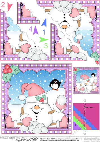 Christmas Snowball Sam Scalloped Corner Stacker