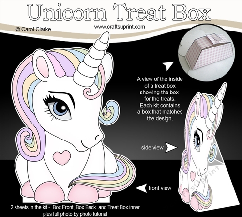 3D Cute Treat Box Gift Set Mini Kit - Cute Little Unicorn Magic