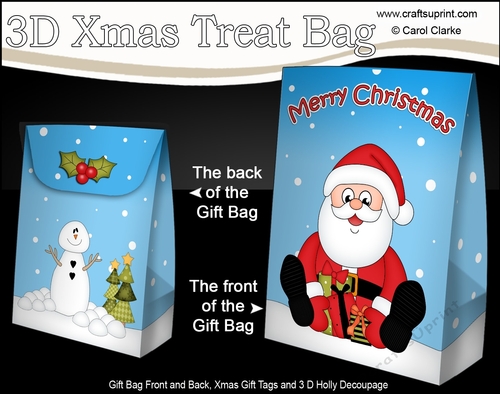 3D Christmas Gift Bag Mini Kit - Santa has Xmas Presents