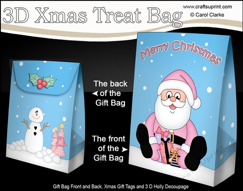 3D Christmas Gift Bag Mini Kit - Santa has Xmas Presents