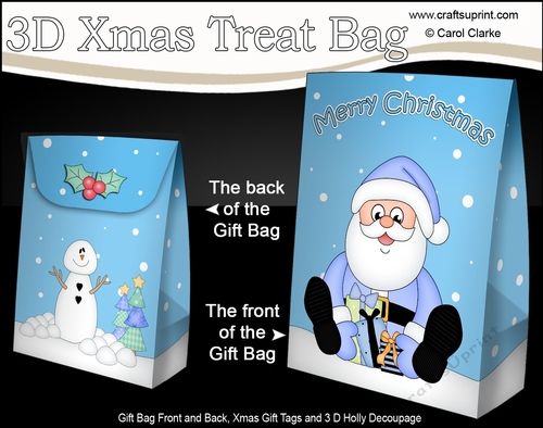 3D Christmas Gift Bag Mini Kit - Santa has Xmas Presents