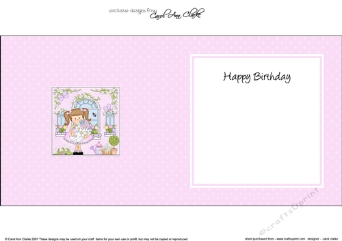 Rose Cottage Girlz square landscape insert