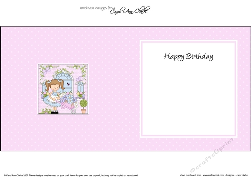 Rose Cottage Girlz square landscape insert