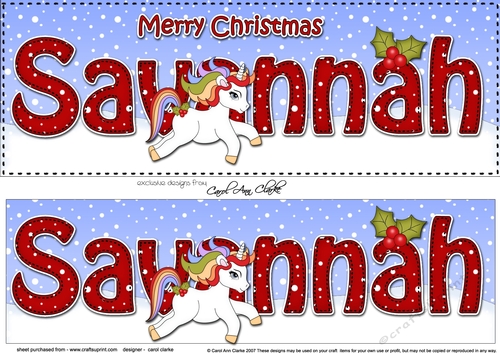 Large DL Merry Christmas SAVANAH 3D decoupage 