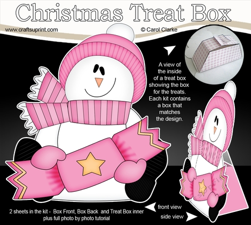 3D Christmas Treat Box Gift Set Mini Kit - Snowman Rio has an Xmas Cracker