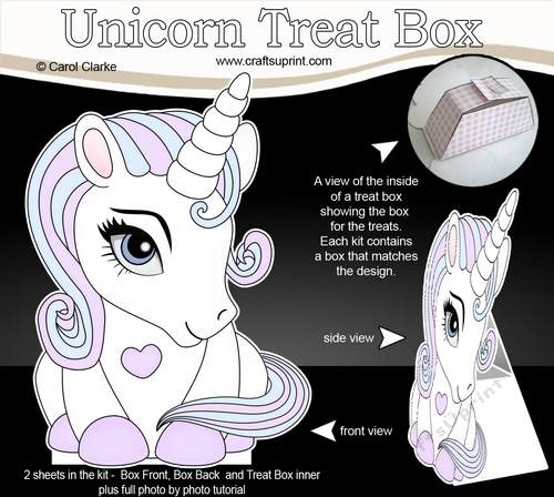 3D Cute Treat Box Gift Set Mini Kit - Cute Little Unicorn Magic