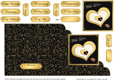 Elegant Hearts Cut and Fold Card