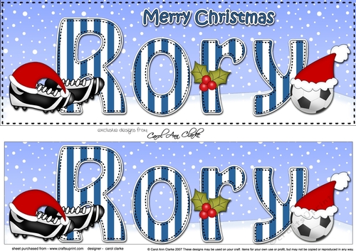 Large DL Merry Christmas RORY 3D decoupage 