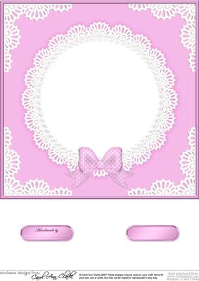8 x 8 Pearls and Lace Card Front