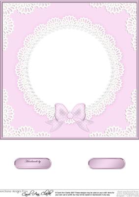 8 x 8 Pearls and Lace Card Front