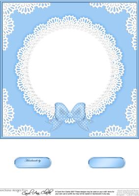 8 x 8 Pearls and Lace Card Front