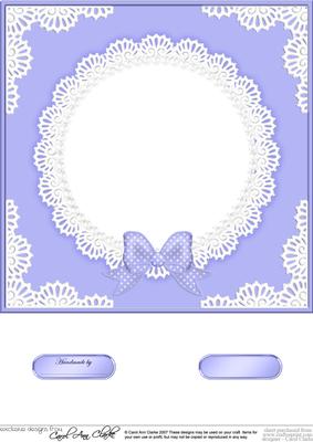 8 x 8 Pearls and Lace Card Front