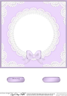 8 x 8 Pearls and Lace Card Front