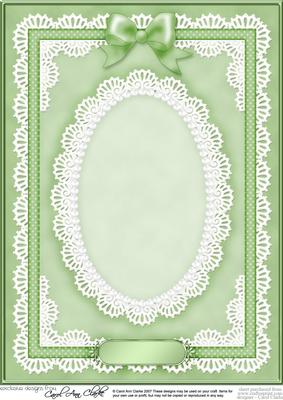 A4 Pearls, Lace and Ribbon Plain Card Base