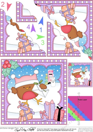 Christmas Scalloped Corner Stacker - Bobbin Robin