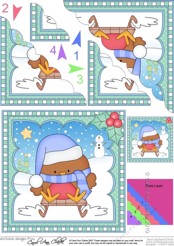 Christmas Scalloped Corner Stacker - Bobbin Robin