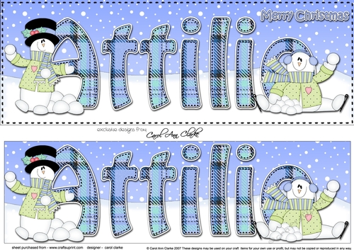 Large DL Merry Christmas ATTILIO 3D decoupage 