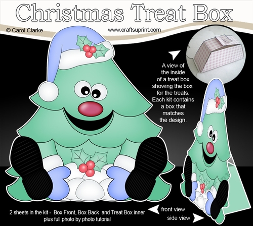 3D Christmas Treat Box Gift Set Mini Kit - Fun Christmas Tree is Snowballing