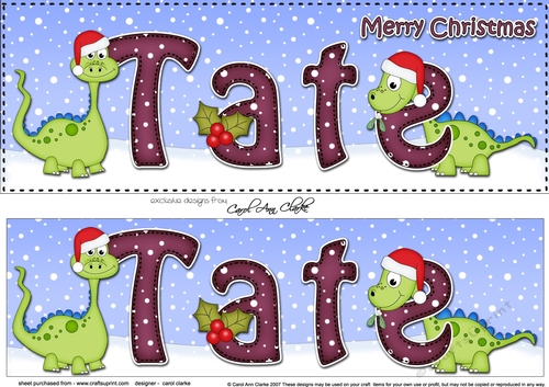 Large DL Merry Christmas TATE 3D decoupage 