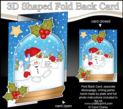 Christmas 3D Shaped No-Hole Fold Back Mini Kit - Snowball Sam has a Letter for Santa
