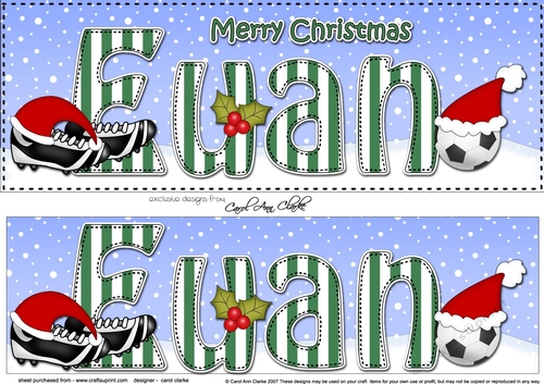 Large DL Merry Christmas EUAN 3D decoupage 