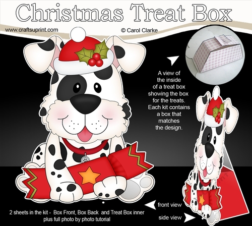 3D Christmas Treat Box Gift Set Mini Kit - Little Spotty Dog