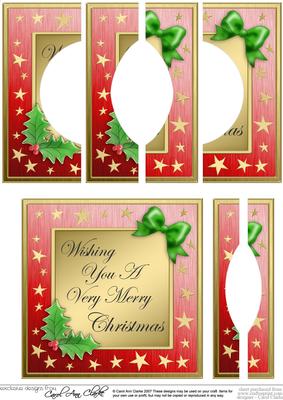 Elegant Christmas Greeting Card with Circular Side Stacker