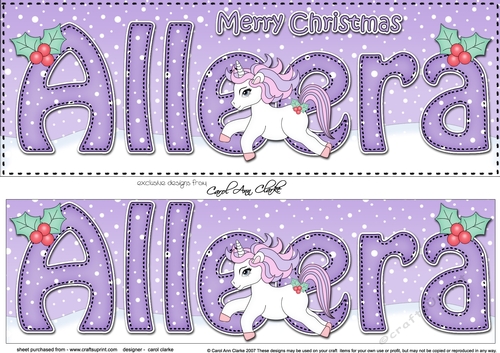 Large DL Merry Christmas ALLEERA 3D decoupage 