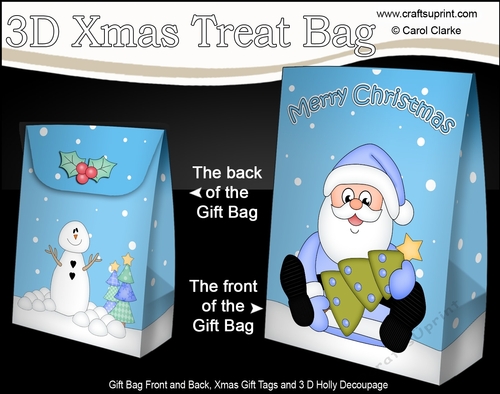 3D Christmas Gift Bag Mini Kit - Santa has an Xmas Tree