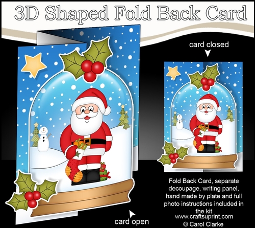 Christmas 3D Shaped No-Hole Fold Back Mini Kit - Santa has an Xmas Stocking
