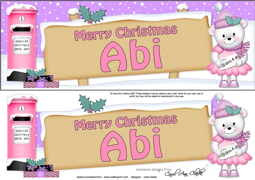 Large DL Merry Christmas ABI 3D decoupage 