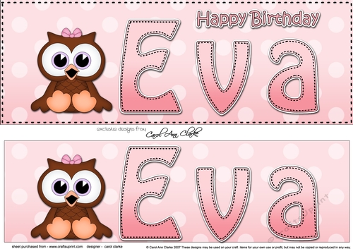 Large DL Happy Birthday EVA 3D decoupage