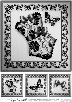 8 x 8 Quick Card Topper - Elegant Boudoir 