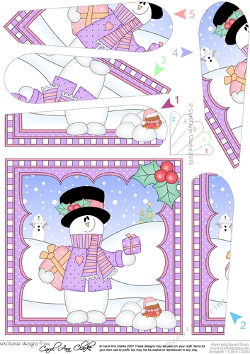 Christmas Snowman Rio Fan Pyramage Topper