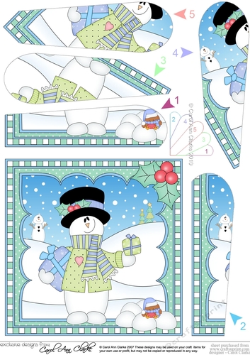 Christmas Snowman Rio Fan Pyramage Topper