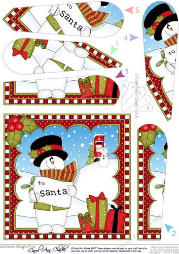 Christmas Snowman Rio Fan Pyramage Topper