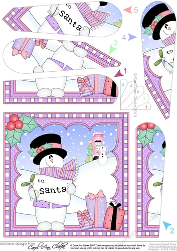 Christmas Snowman Rio Fan Pyramage Topper
