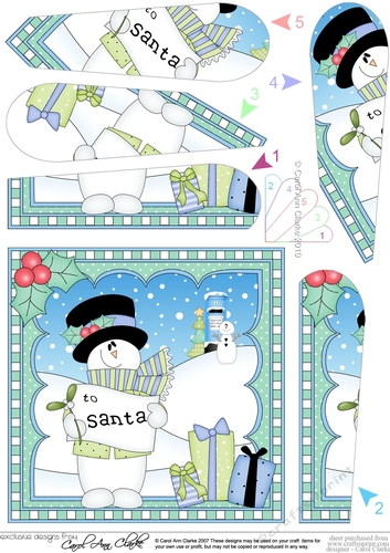Christmas Snowman Rio Fan Pyramage Topper