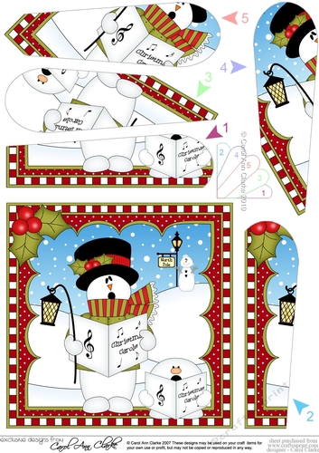 Christmas Snowman Rio Fan Pyramage Topper
