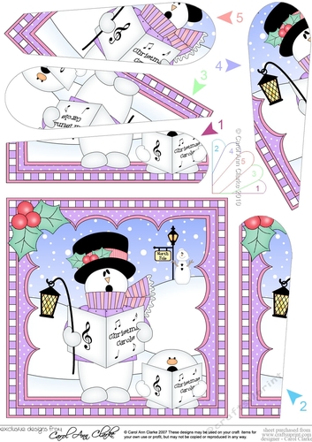 Christmas Snowman Rio Fan Pyramage Topper