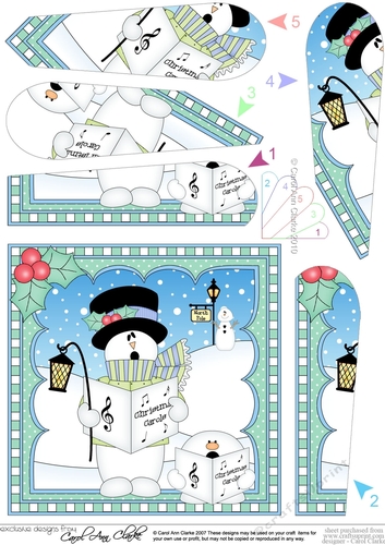 Christmas Snowman Rio Fan Pyramage Topper