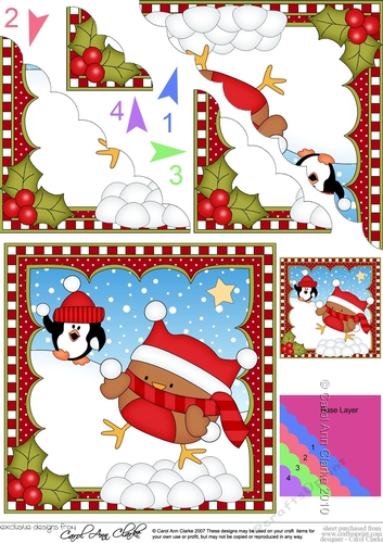 Christmas Scalloped Corner Stacker - Bobbin Robin