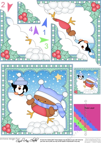 Christmas Scalloped Corner Stacker - Bobbin Robin