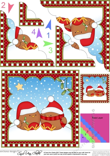 Christmas Scalloped Corner Stacker - Bobbin Robin