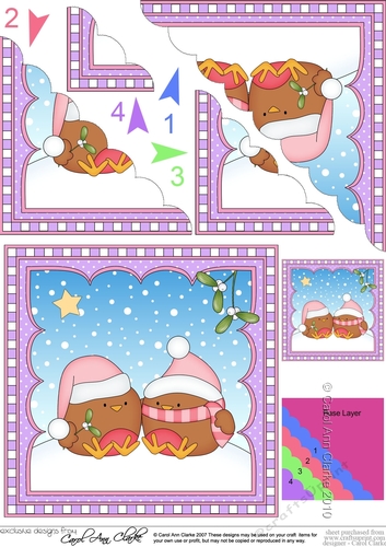 Christmas Scalloped Corner Stacker - Bobbin Robin
