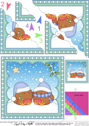 Christmas Scalloped Corner Stacker - Bobbin Robin