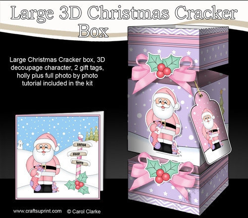 3D Large Christmas Cracker Box Mini Kit -  Santa is making a List!