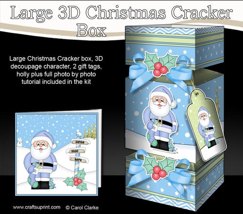 3D Large Christmas Cracker Box Mini Kit -  Santa is making a List!
