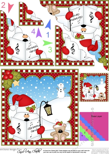 Christmas Snowball Sam Scalloped Corner Stacker