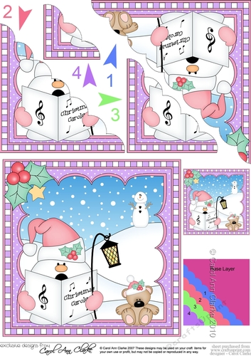 Christmas Snowball Sam Scalloped Corner Stacker